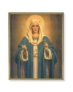 8" x 10" Gold Plaque Frame with a Chambers: Our Lady of the Rosary Print