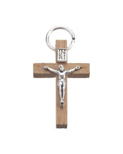 1 1/2" Natural Wood Crucifix