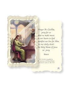 St. Cecilia Holy Card