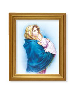 10" x 12" Gold Leaf Finish Beveled Frame with 8" x 10" Madonna of the Streets Textured Art