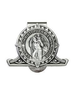 Saint Christopher Compass Auto Visor Clip (Sold in Inc. of 3)