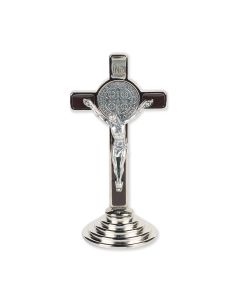 Saint Benedict Standing Auto Crucifix
