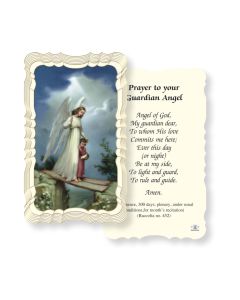 Guardian Angel Holy Card