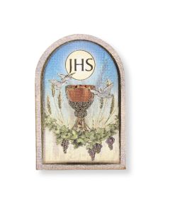 2 1/2" x 3 1/2" Communion Arched Standing Plaque