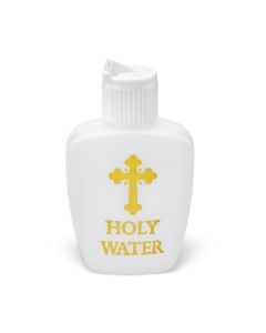 3 1/4" 2 oz. Gold Stamped Holy Water Bottle (DROPSHIP ORDERS MUST BE INCREMENT OF 100)