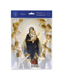 8" x 10" Bouguereau: Queen of Angels Print  (sold in inc. of 3)