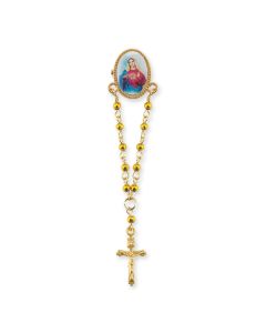 Immaculate Heart of Mary Gold Plated Oval Lapel Pin-P65