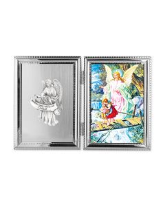5" x 7" Standing Guardian Angel Protecting Children Photo Frame-P65
