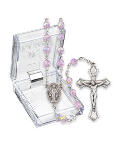 October Rose Aurora Borealis Birthstone Rosary