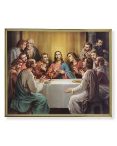 8" x 10" Gold Plaque Frame with a Bonella: Last Supper Print