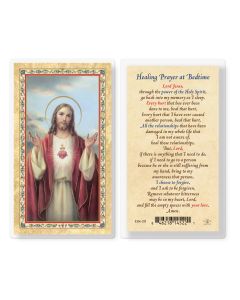 Healing Prayer at Bedtime Laminated Holy Card. Inc. of 25