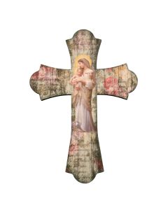 Divine Innocence 12" Laser Cut Wood Vintage Cross