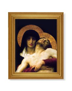 10" x 12" Gold Leaf Finish Beveled Frame with 8" x 10" Pieta Textured Art