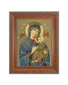8.25" x 10.25" Ornate Wood Frame with a 6" x 8" Our Lady of Perpetual Help Print