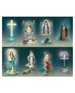 Ocean Eight-Up Micro Perforated Holy Cards