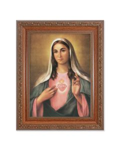8.25" x 10.25" Ornate Wood Frame with a 6" x 8" La Fuente: Immaculate Heart of Mary Print