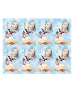 Aurora Patriotic Christian Eight-Up Micro Perforated Holy Cards