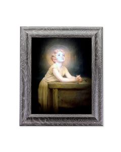 10 1/2" x 12 1/2" Grey Oak Finish Frame with an 8" x 10" Thy Will Be Done Print