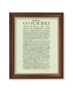 13 1/2" x 16 9/16" Walnut Finished Frame with 11" x 14" Go Placidly Textured Art