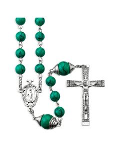 Deluxe Imperial Jasper Bead Rosary, Boxed