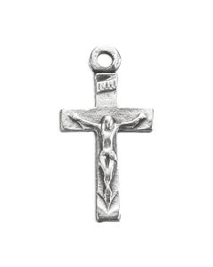 11/16" Antiqued Silver Oxidized Small Crucifix