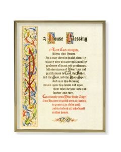 8" x 10" Gold Plaque Frame with a House Blessing Print