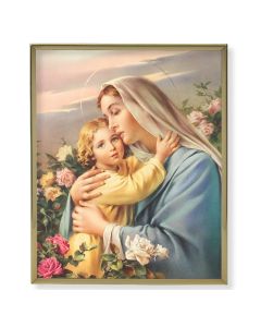8" x 10" Gold Plaque Frame with a Simeone: Madonna and Child Print