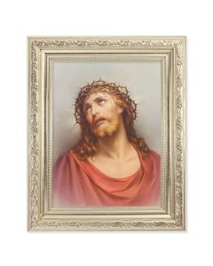 8.25" x 10.25" Silver Ornate Frame with a 6" x 8" Ecce Homo Print