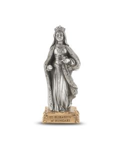 4 1/2" Pewter Saint Elizabeth of Hungary Statue, Gift Boxed-P65