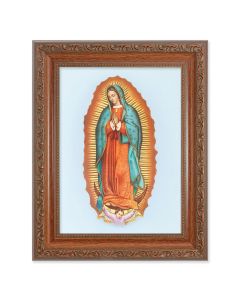 8.25" x 10.25" Ornate Wood Frame with a 6" x 8" Our Lady of Guadalupe Print