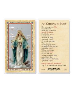 An Offering to Mary -IMH Laminated Holy Card. Inc. of 25