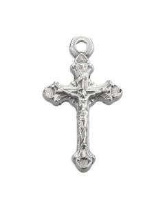 5/8" Antiqued Silver Oxidized Flared Crucifix