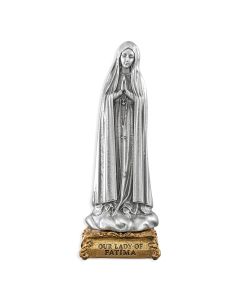 4 1/2" Pewter Our Lady of Fatima Statue Gift Boxed-P65