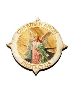Guardian Angel Wooden Auto Plaque