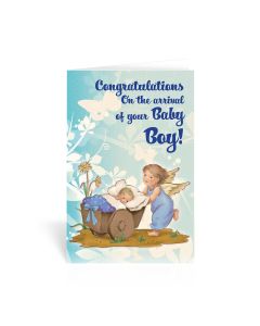 Congratulations On The Arrival of Your Baby Boy Greeting Card