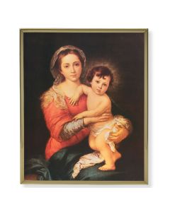 8" x 10" Gold Plaque Frame with a Murillo Madonna and Child Print