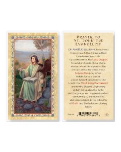 Prayer to St. John Evangelist Laminated Holy Card. Inc. of 25