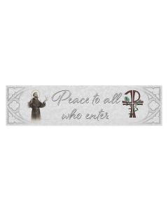 Saint Francis Wooden Door Blessing Plaque