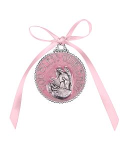 Pink Epoxied Crib Medal, Boxed-P65