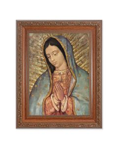 8.25" x 10.25" Ornate Wood Frame with a 6" x 8" Our Lady of Guadalupe Print