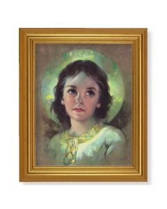 10" x 12" Gold Leaf Finish Beveled Frame with 8" x 10" The Child Jesus Textured Art