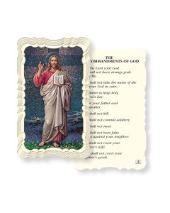 The Ten Commandments Holy Card