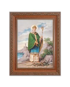 8.25" x 10.25" Ornate Wood Frame with a 6" x 8" Saint Patrick Print