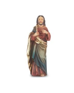 4" Cold Cast Resin Hand Painted Statue of Sacred Heart in a Deluxe Window Box-P65