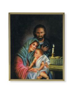8" x 10" Gold Plaque Frame with a Holy Family Print