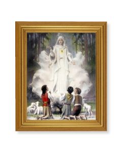 10" x 12" Gold Leaf Finish Beveled Frame with 8" x 10" Our Lady of Fatima Textured Art