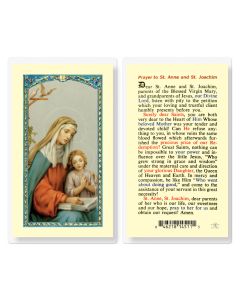 Saint Anne and Joachim Holy Card