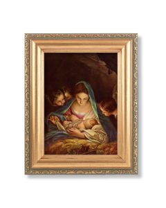 5.5" x 7" Antique Gold Frame with a Madonna and Child Print