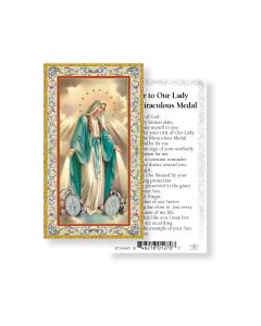 Our Lady of the Miraculous Holy Card