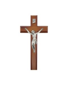 10" Two Tone Cross with Italian Silver Finish Corpus
